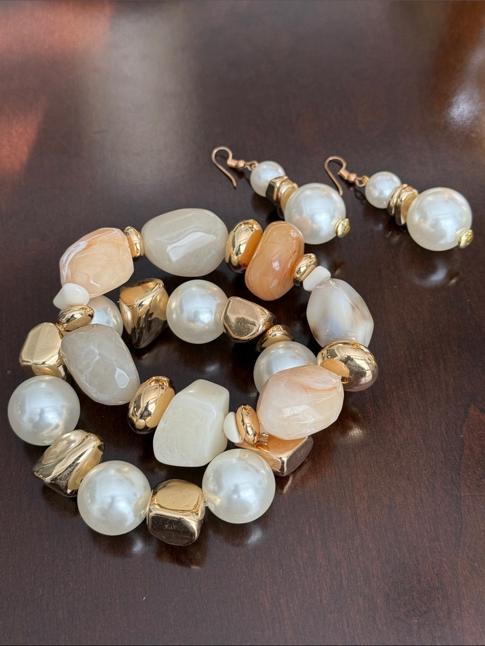 Chunky Beaded Stretch Bracelet - Women Jewelry